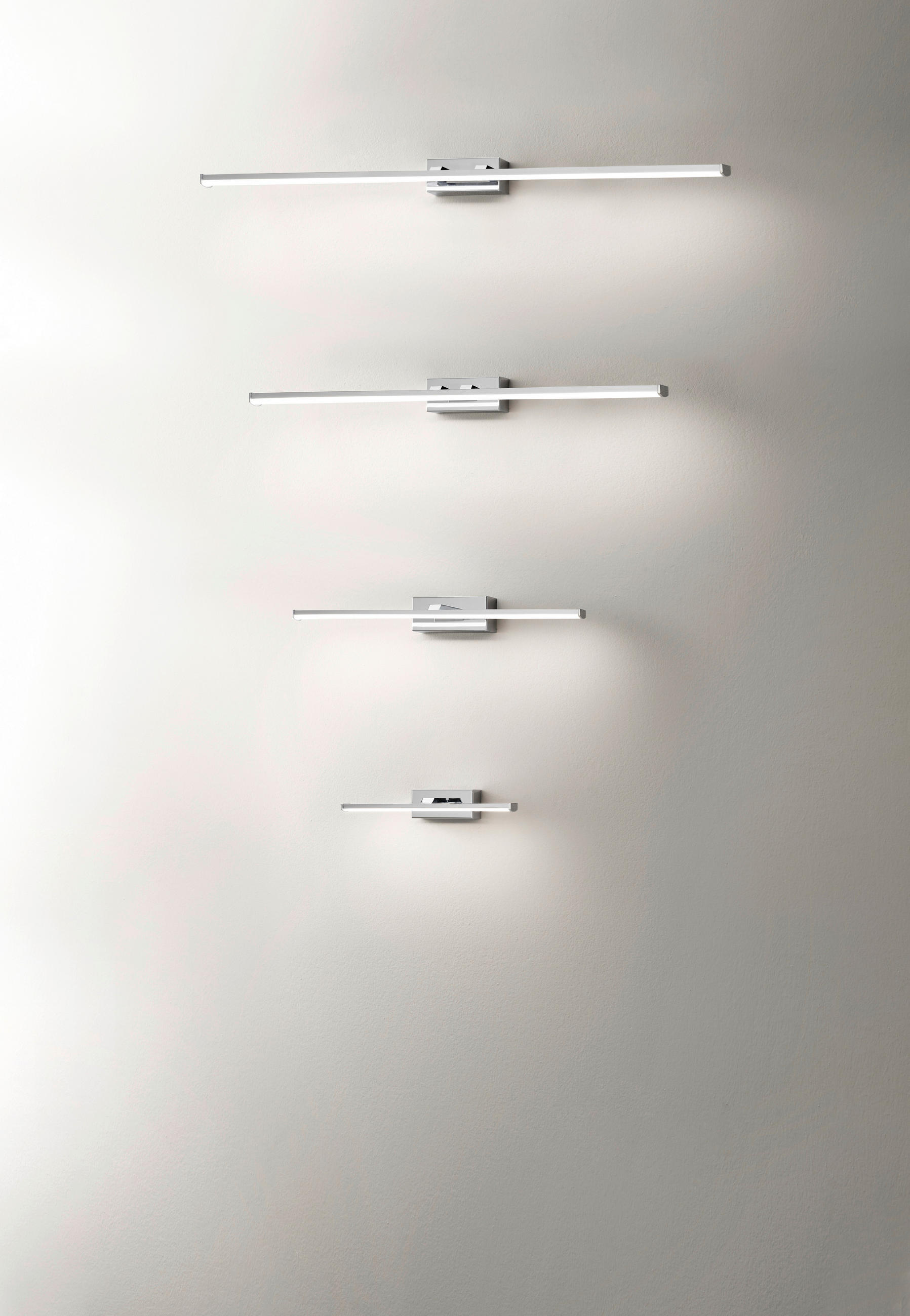 LED-WANDLEUCHTE Nala 30/9/4,5 cm   - Chromfarben, Basics, Kunststoff/Metall (30/9/4,5cm) - Fabas Luce