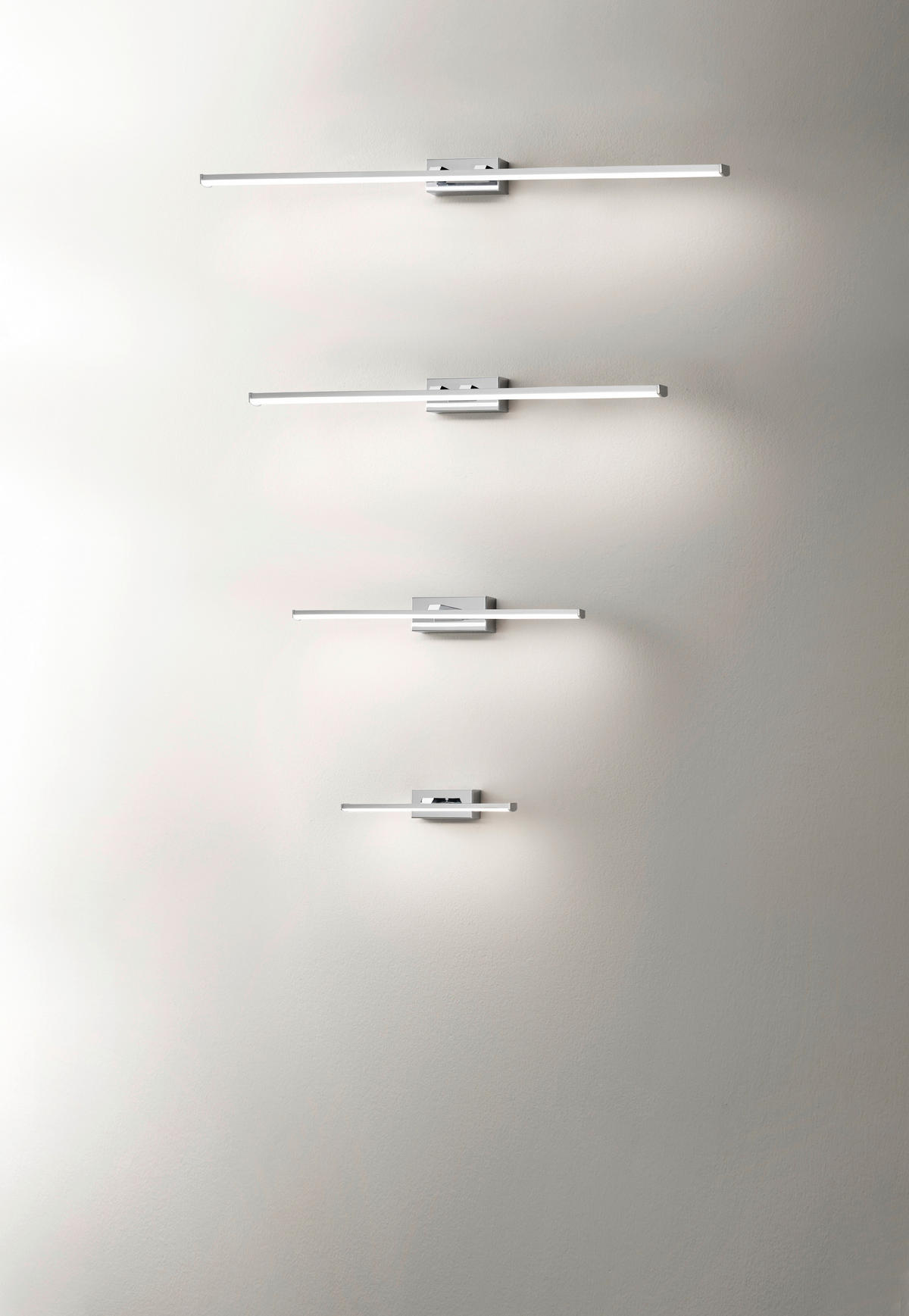 BADEZIMMER-WANDLEUCHTE Nala 30/9/4,5 cm   - Chromfarben, Basics, Kunststoff/Metall (30/9/4,5cm) - Fabas Luce