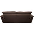 BIGSOFA Webstoff Dunkelbraun  - Dunkelbraun/Schwarz, KONVENTIONELL, Kunststoff/Textil (243/90,5/130cm) - Ambia Home