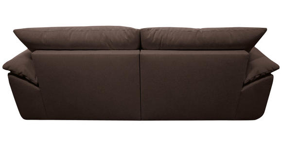 BIGSOFA Webstoff Dunkelbraun  - Dunkelbraun/Schwarz, KONVENTIONELL, Kunststoff/Textil (243/90,5/130cm) - Ambia Home