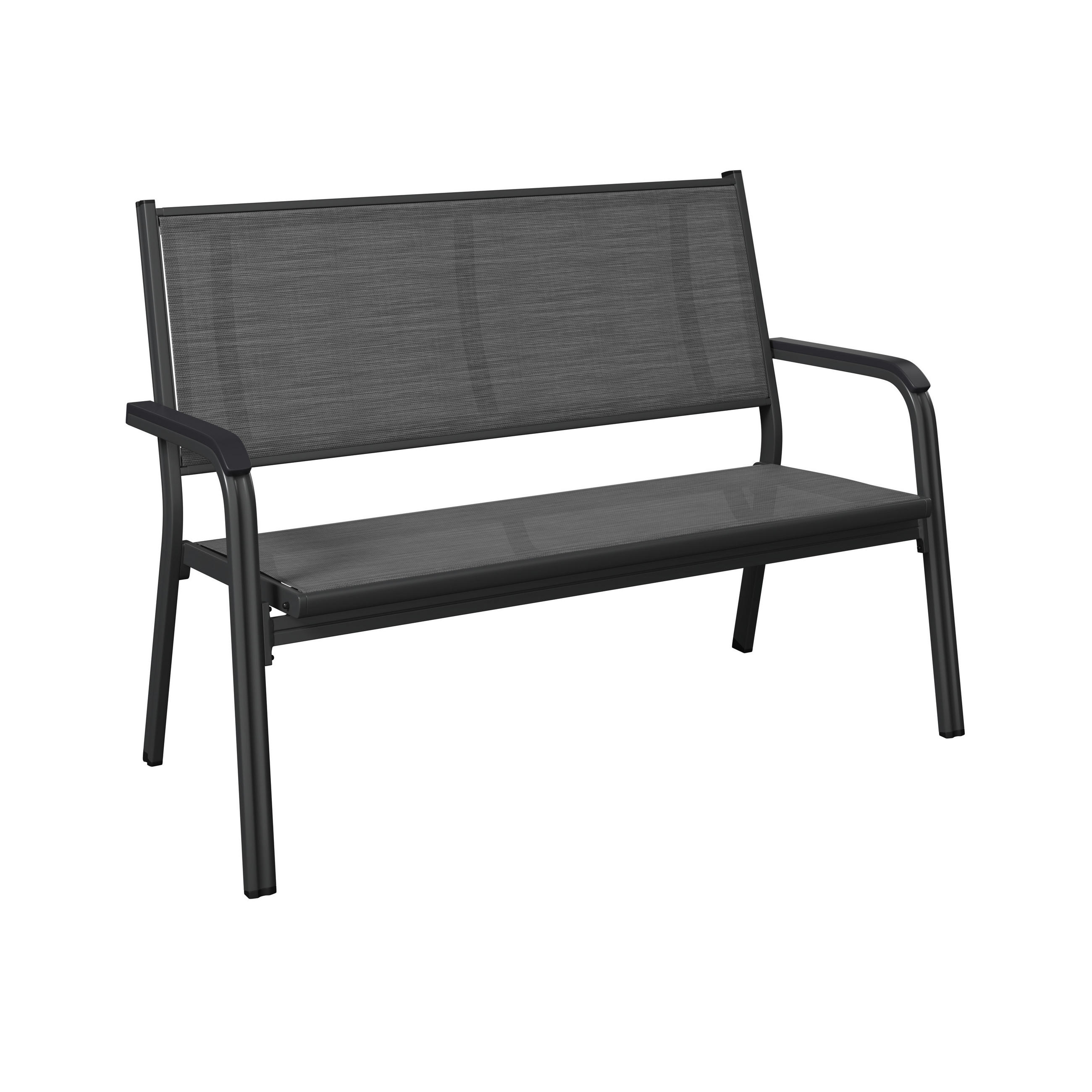 2-SITZER-BANK 137,5/97/67 cm  in Anthrazit, Grau  - Anthrazit/Grau, KONVENTIONELL, Textil/Metall (137,5/97/67cm) - Kettler