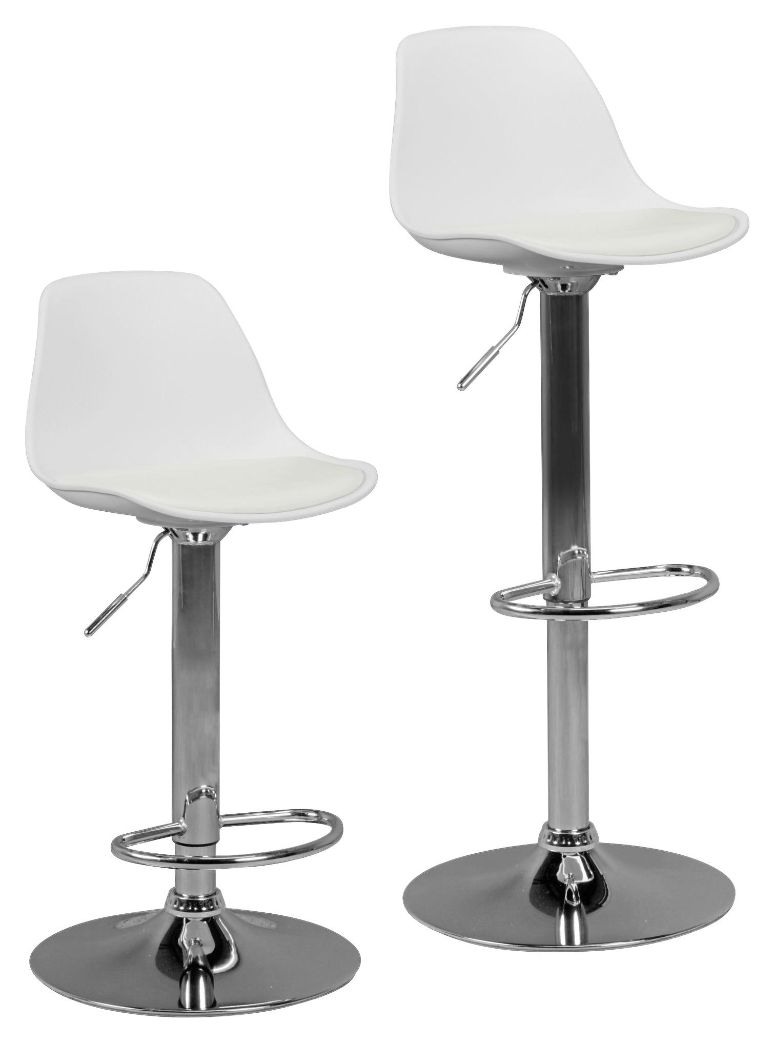 BARPALL i vit  - vit/kromfärg, Modern, metall/textil (40/104/40cm) - MID.YOU