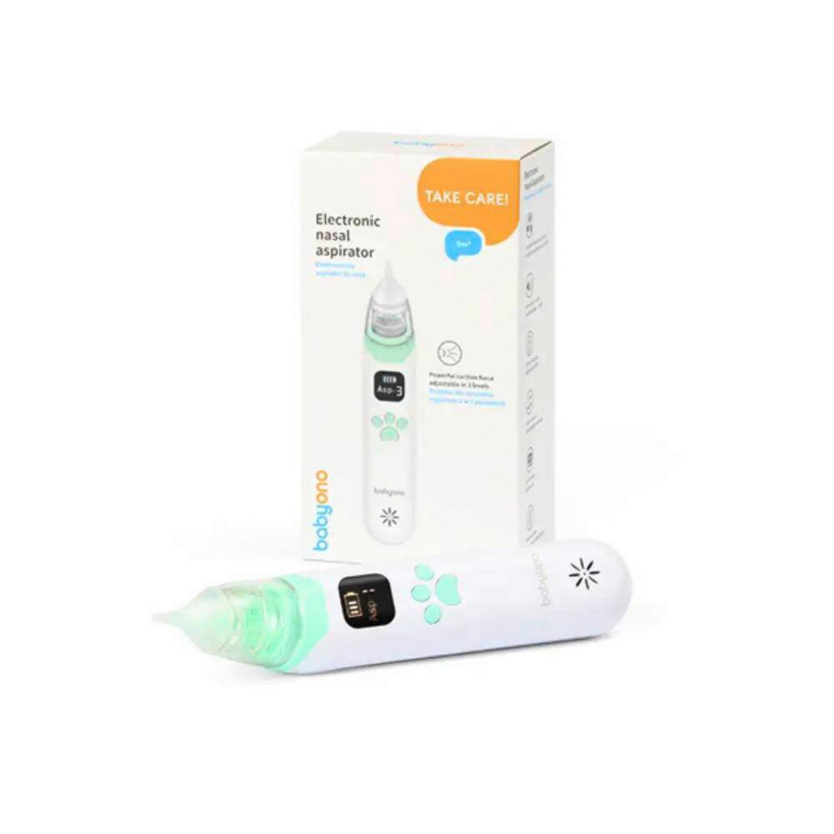 ASPIRATOR ZA NOS   - bijela/boje mente, Basics, plastika (3/3/18cm) - babyono