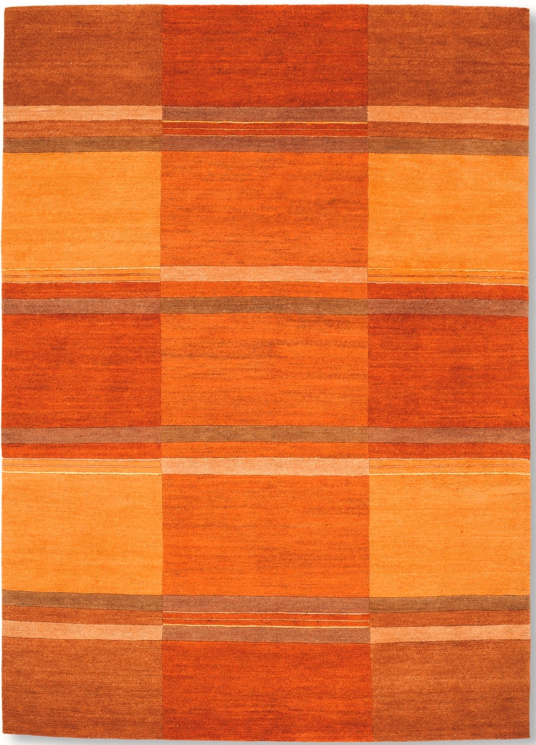 Wollteppich Alkatif Modern   - Kupferfarben, Basics, Textil (70/140cm) - Cazaris