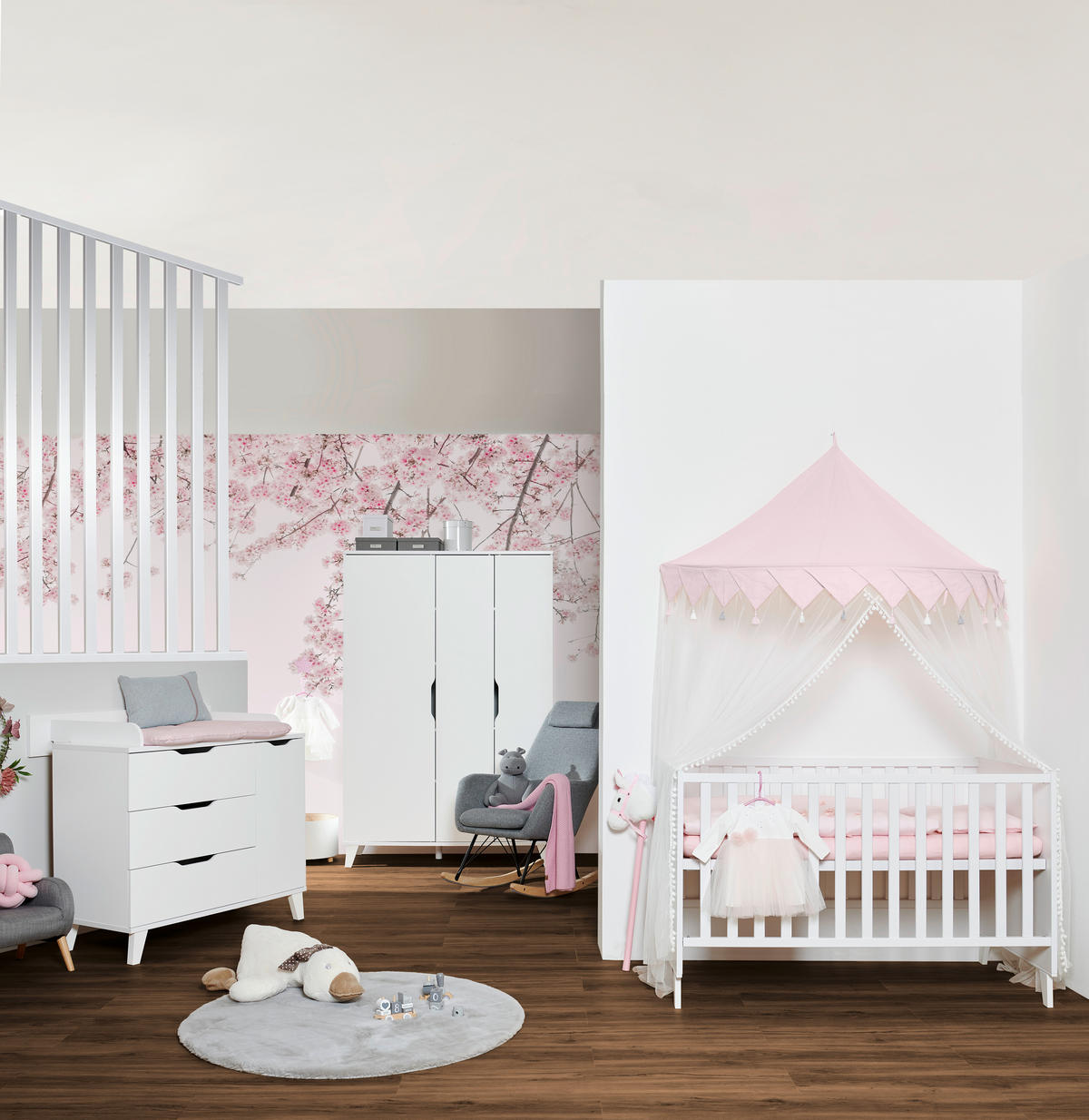 SAMOSTOJEĆI REGAL  Michi  - bijela, Trend, drvni materijal/drvo (48,3/150,3/39,6cm) - My Baby Lou