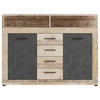 KOMMODE  in 119/96/32 cm  - Eichefarben/Anthrazit, Design, Holzwerkstoff/Kunststoff (119/96/32cm) - MID.YOU