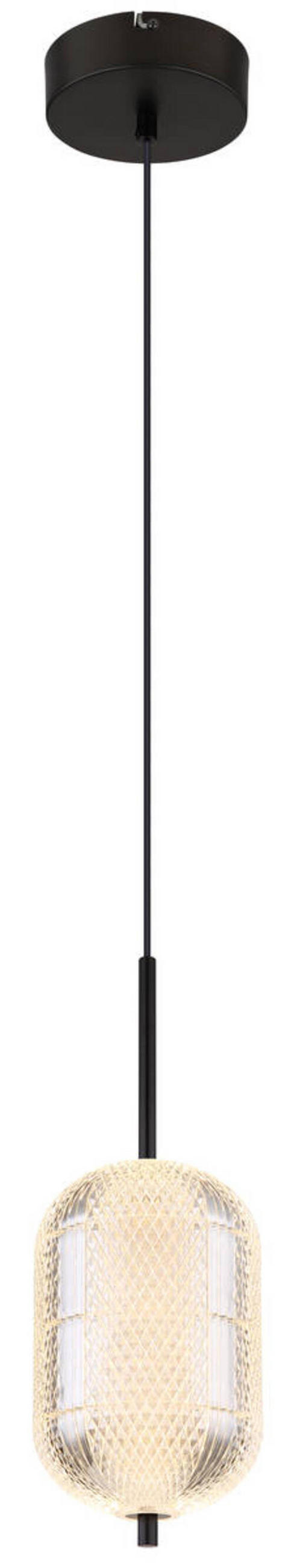 LED SVJETILJKA VISEĆA  15/120 cm       - prozirno/crna, Konvencionalno, metal/plastika (15/120cm) - Globo