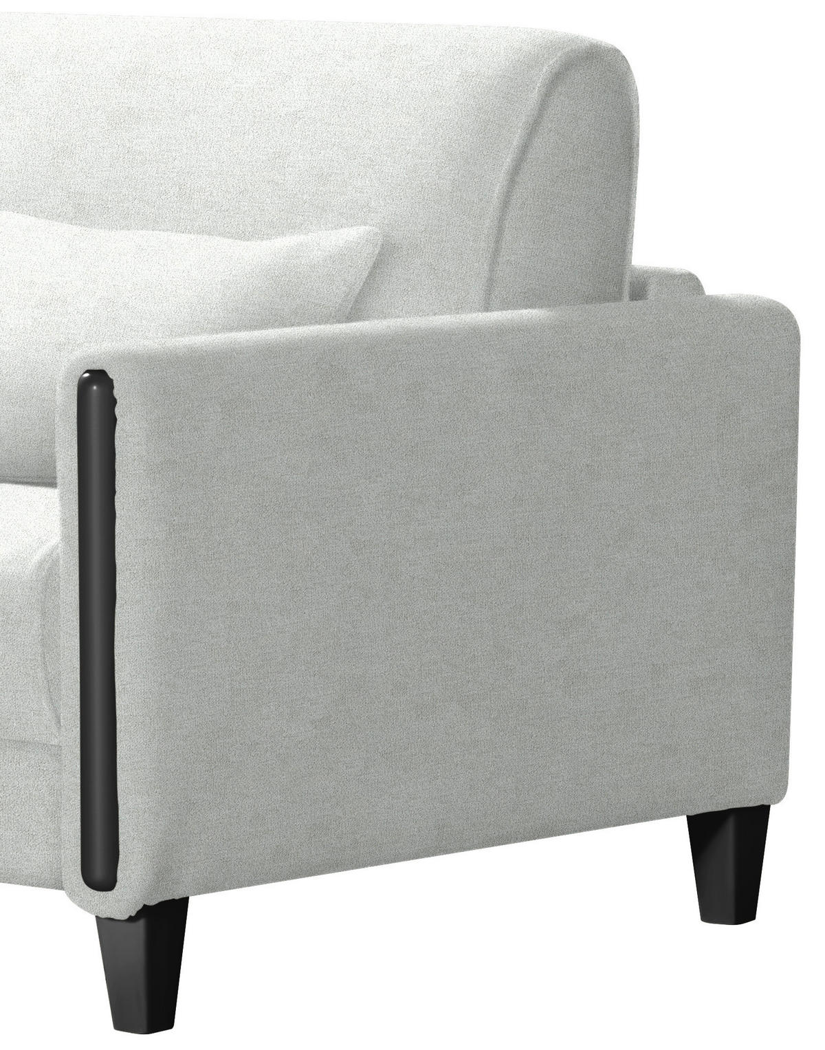 SCHLAFSOFA in Holz, Textil Schwarz, Silberfarben  - Silberfarben/Schwarz, Design, Holz/Textil (174/88/104cm) - Niels Andersson