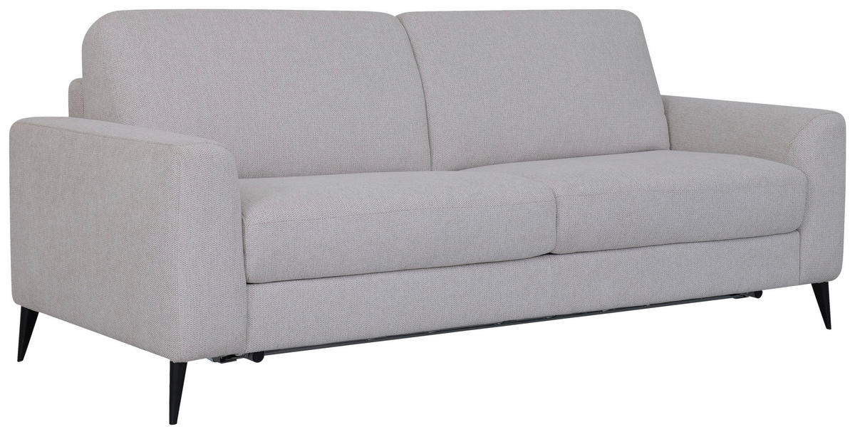 ROZKLADACIA POHOVKA, textil, béžová - čierna/béžová, Modern, kov/textil (219/92/101cm) - Livetastic