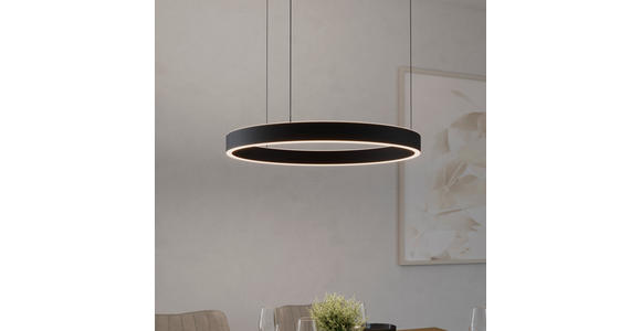 LED-HÄNGELEUCHTE Kent 60/170 cm  - Schwarz, Design, Kunststoff/Metall (60/170cm) - Dieter Knoll