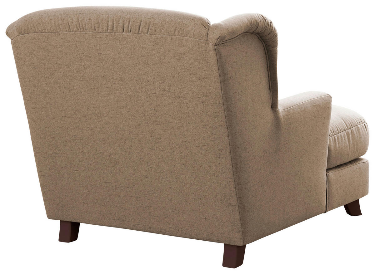 XXL-SESSEL in Flachgewebe Beige  - Dunkelbraun/Beige, Modern, Textil (109/104/145cm) - Sit & More