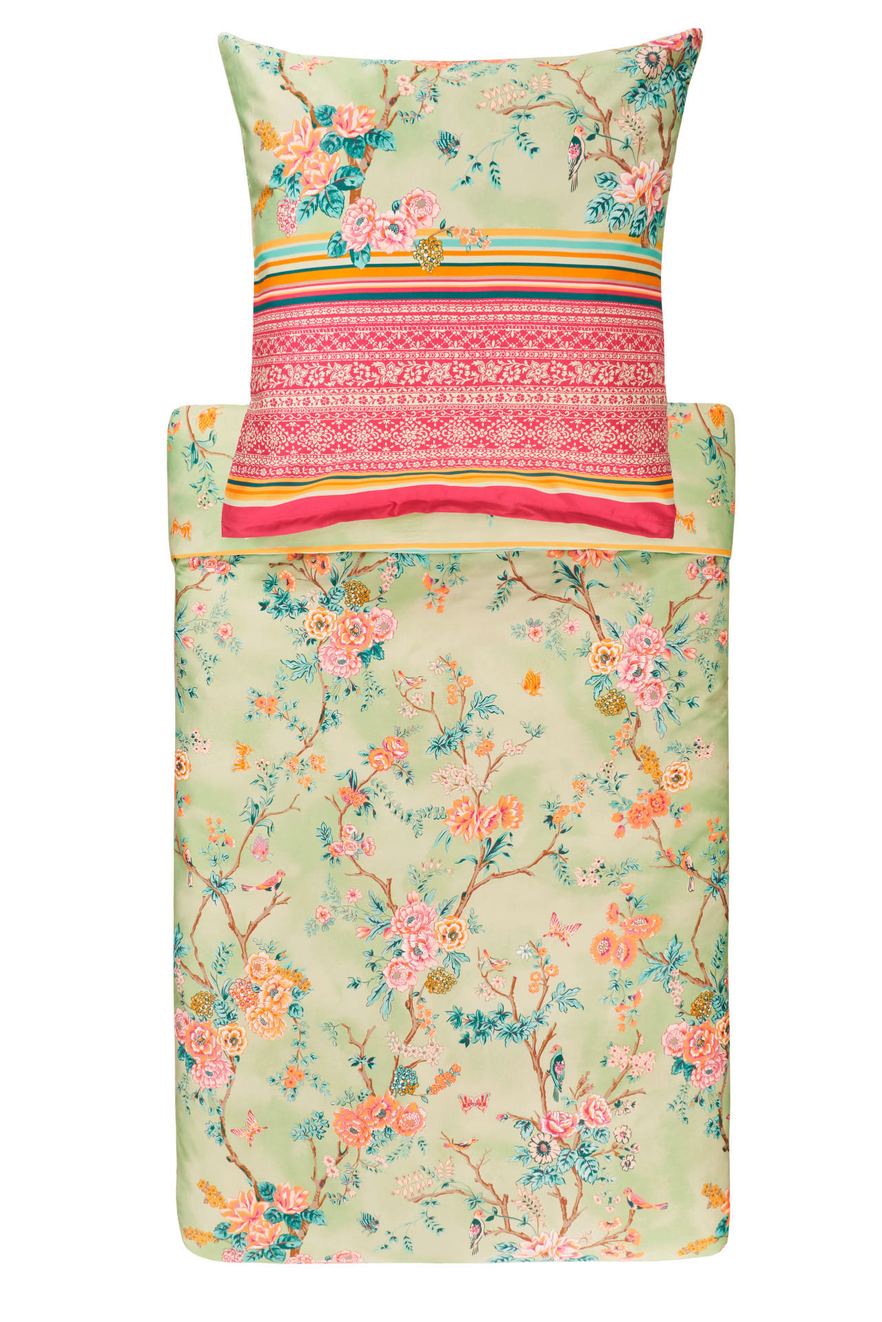 BETTWÄSCHE PALLANZA 200/200 cm  - Grün, LIFESTYLE, Textil (200/200cm) - Bassetti