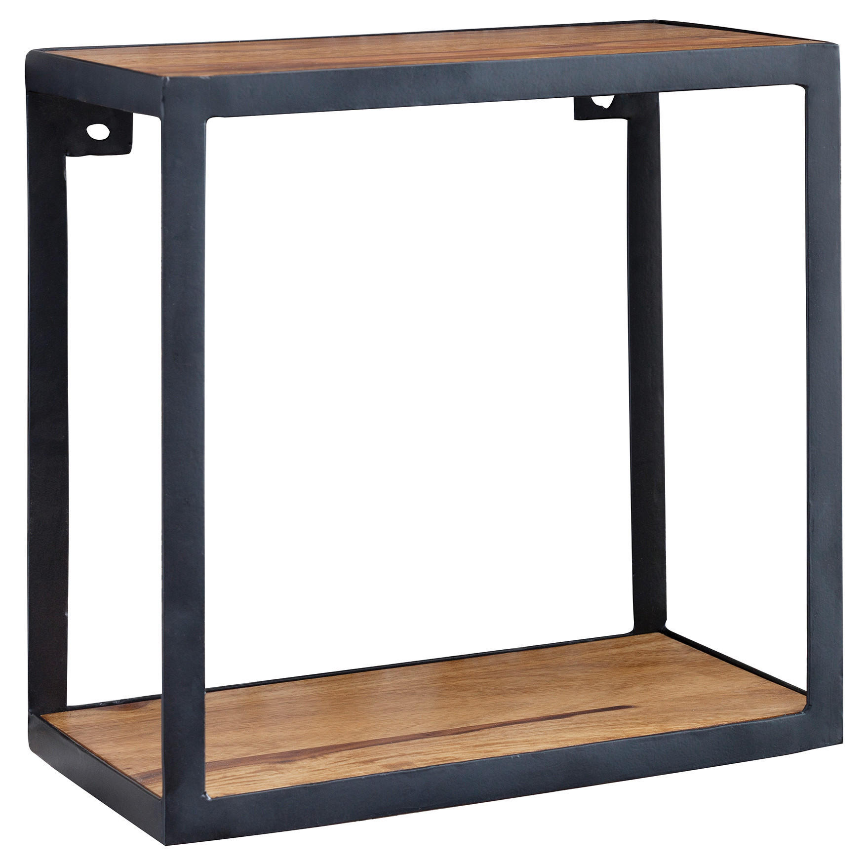WANDREGAL Sheesham massiv Sheeshamfarben  - Sheeshamfarben, MODERN, Holz/Metall (35/35/18cm) - MID.YOU
