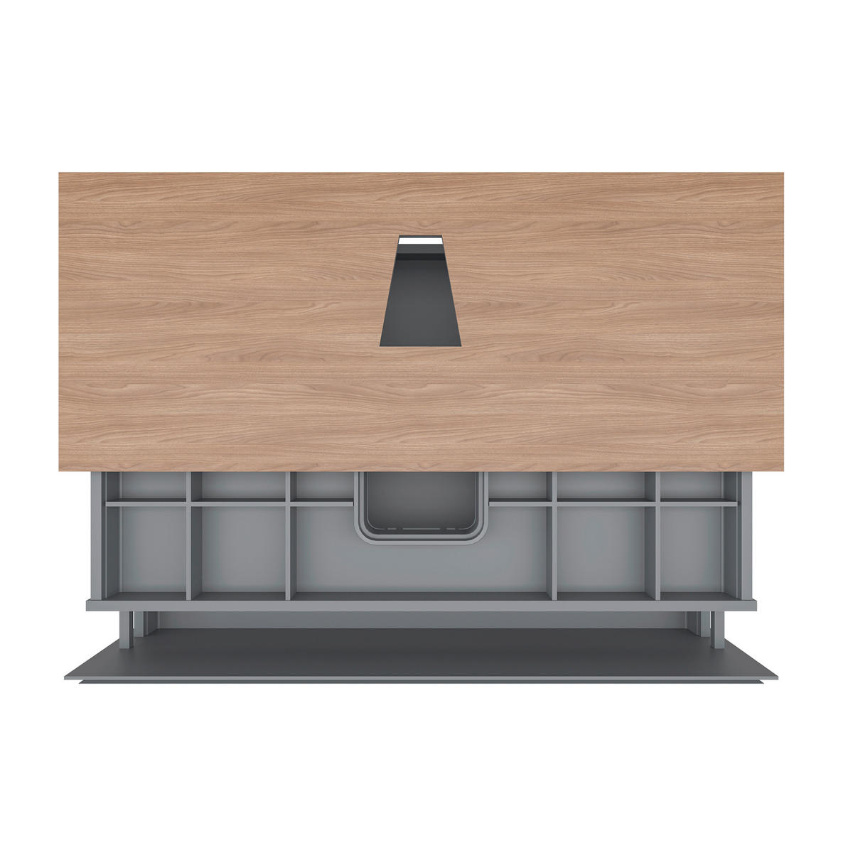 WASCHTISCHKOMBI 120 cm  - Anthrazit/Walnussfarben, Design, Keramik/Holzwerkstoff (120cm) - Welnova