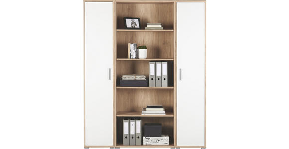 BÜRO - Eichefarben/Weiß, KONVENTIONELL, Holzwerkstoff (220/170cm) - Cantus
