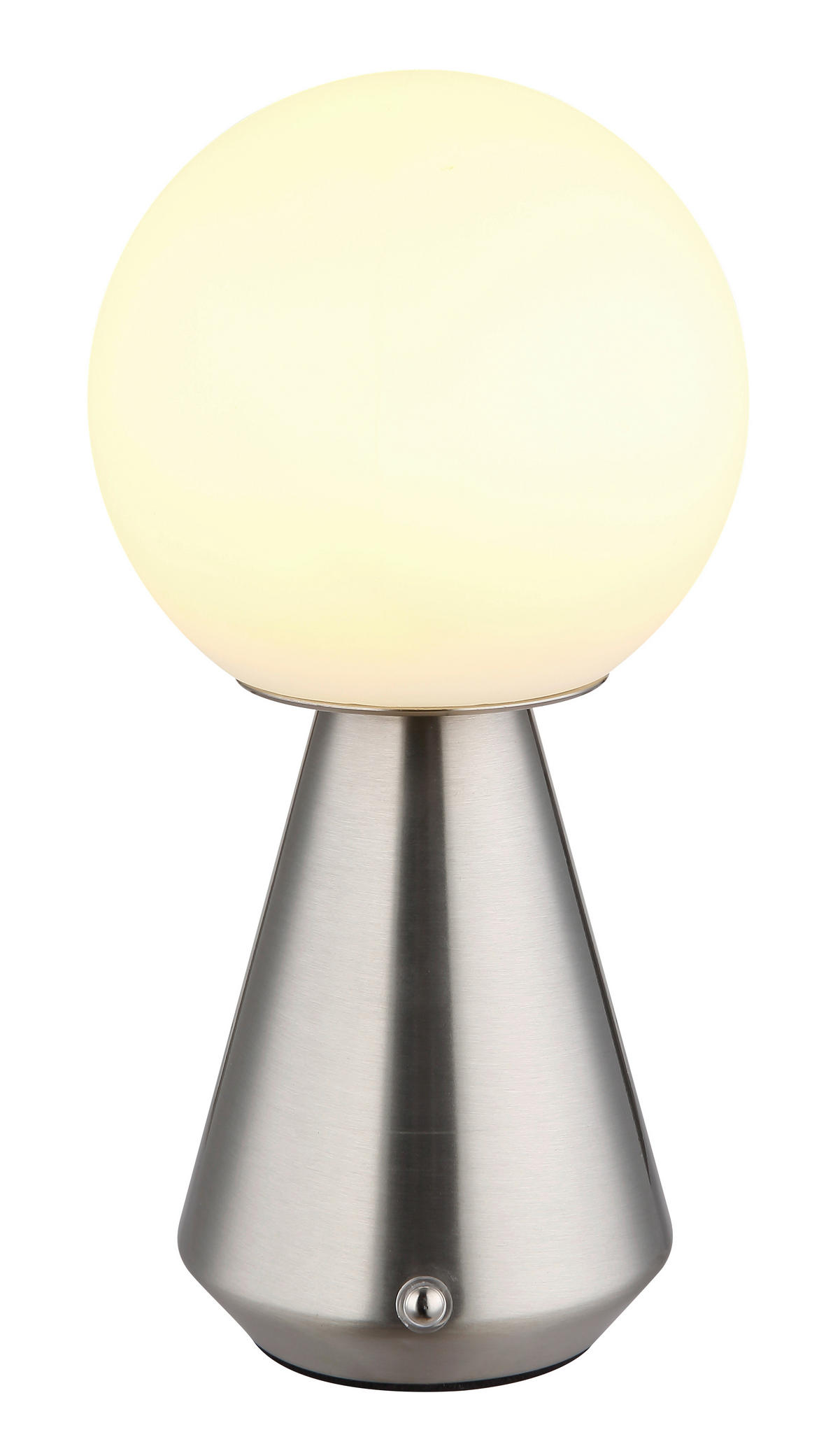 AKKU-TISCHLEUCHTE SORA 12/23,5 cm   - Weiß/Nickelfarben, Design, Kunststoff/Metall (12/23,5cm) - Globo