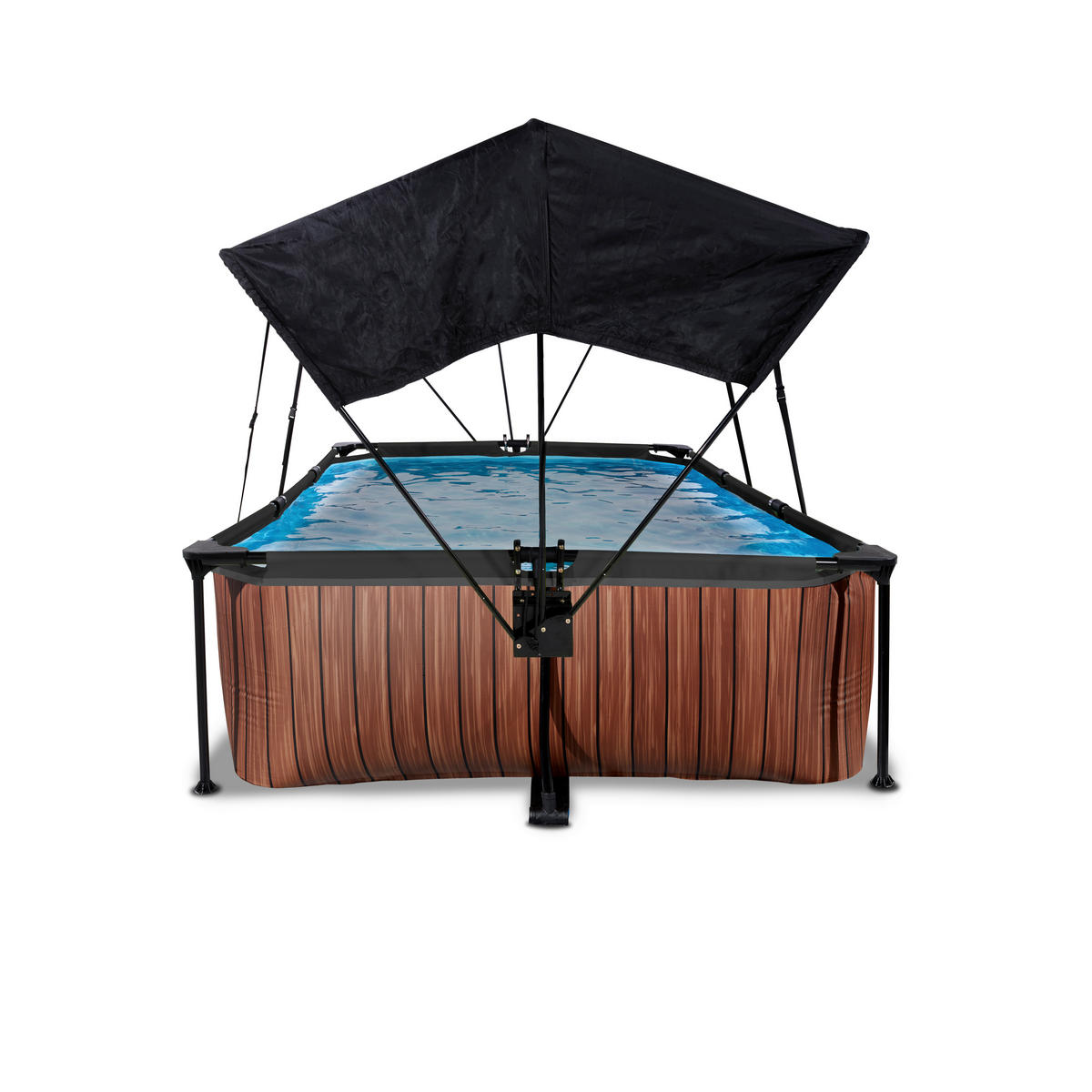 POOL-SET 343/251/65 cm  - Braun, KONVENTIONELL, Kunststoff (343/251/65cm) - EXIT Toys