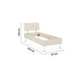 BETT 90/200 cm  in Champagner  - Champagner, Design, Holzwerkstoff/Textil (90/200cm) - Carryhome