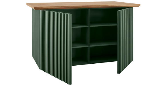 KÜCHENINSEL in Grün - Eichefarben/Grün, Basics, Holz/Holzwerkstoff (160/88/90cm) - Xora