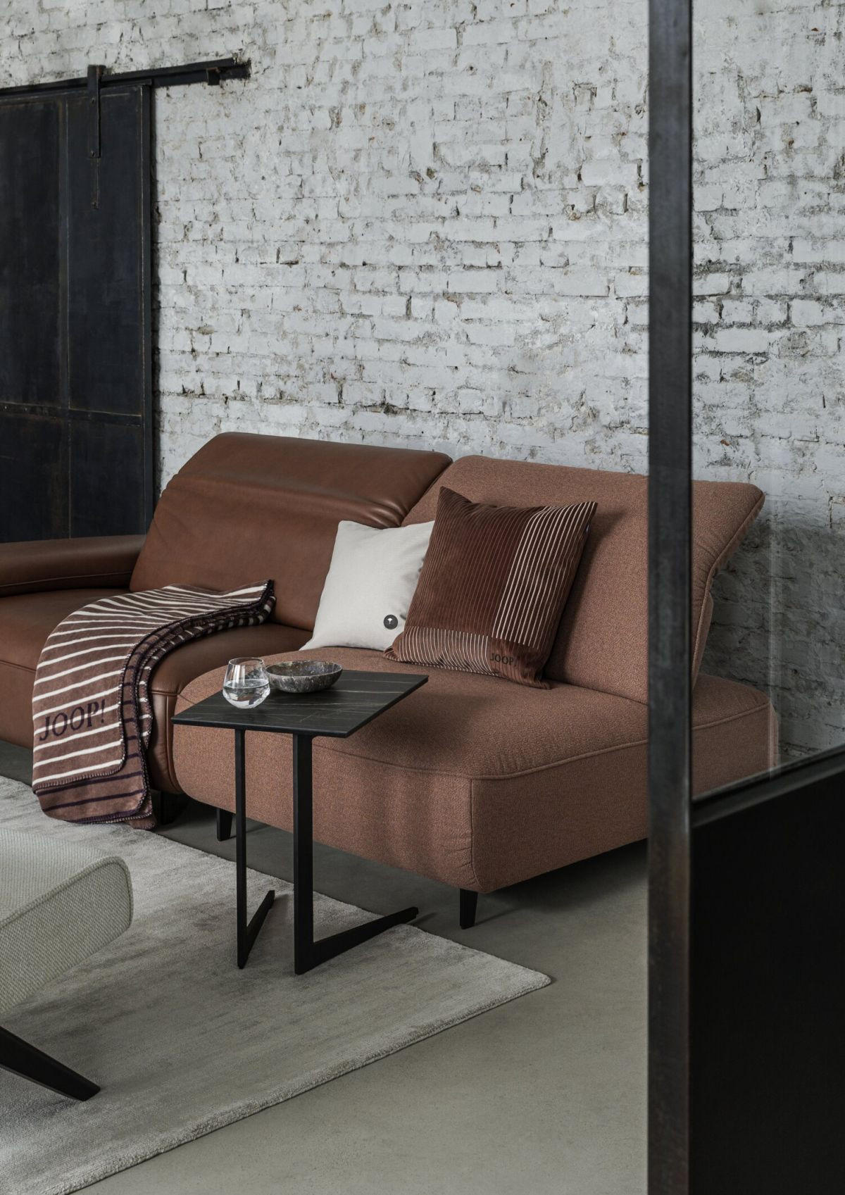 KISSENHÜLLE J-Divided 50/50 cm  - Cognac/Dunkelorange, Trend, Textil (50/50cm) - Joop!