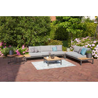 LOUNGESOFA  - Anthrazit/Grau, MODERN, Holz/Textil (172/70/84cm) - Siena Garden