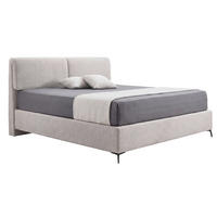 BOXSPRINGBETT 180/200 cm,  in Naturfarben, H2 + H3 = mittel + fest  - Schwarz/Naturfarben, Design, Textil/Metall (180/200cm) - hülsta