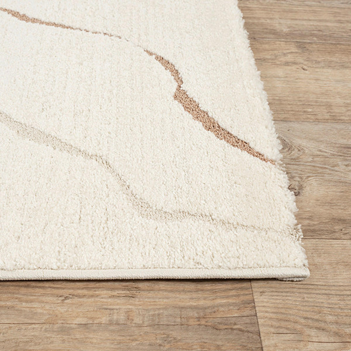 LÄUFER 80/300 cm Elio Creme, Hellbraun, Salbeigrün  - Hellbraun/Salbeigrün, Basics, Textil (80/300cm)