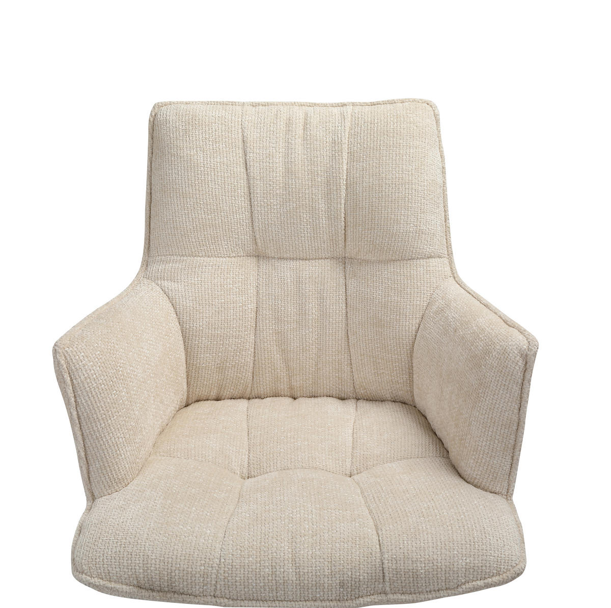 ARMLEHNSTUHL  in Eisen Chenille  - Eichefarben/Beige, Design, Holz/Textil (59,5/88,5/63cm) - Novel