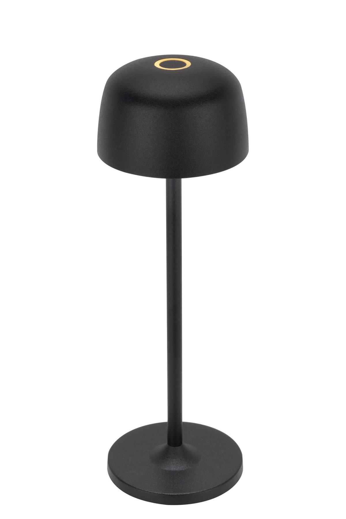 STOLNÍ LAMPA NA BATERIE 7,6/24 cm - černá/průhledné, Design, kov/plast (7,6/24cm) - Novel