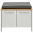 GARDEROBENBANK Eiche furniert Eichefarben, Weiß - Eichefarben/Alufarben, MODERN, Holz/Metall (65/45/41cm) - Dieter Knoll