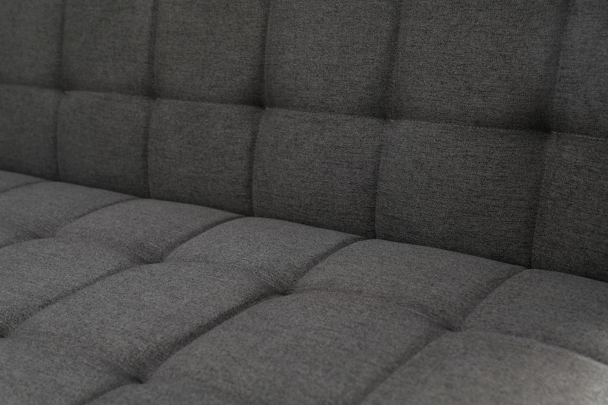 SCHLAFSOFA Leinenoptik Anthrazit  - Anthrazit/Schwarz, Design, Holz/Kunststoff (179/81/85cm) - P & B