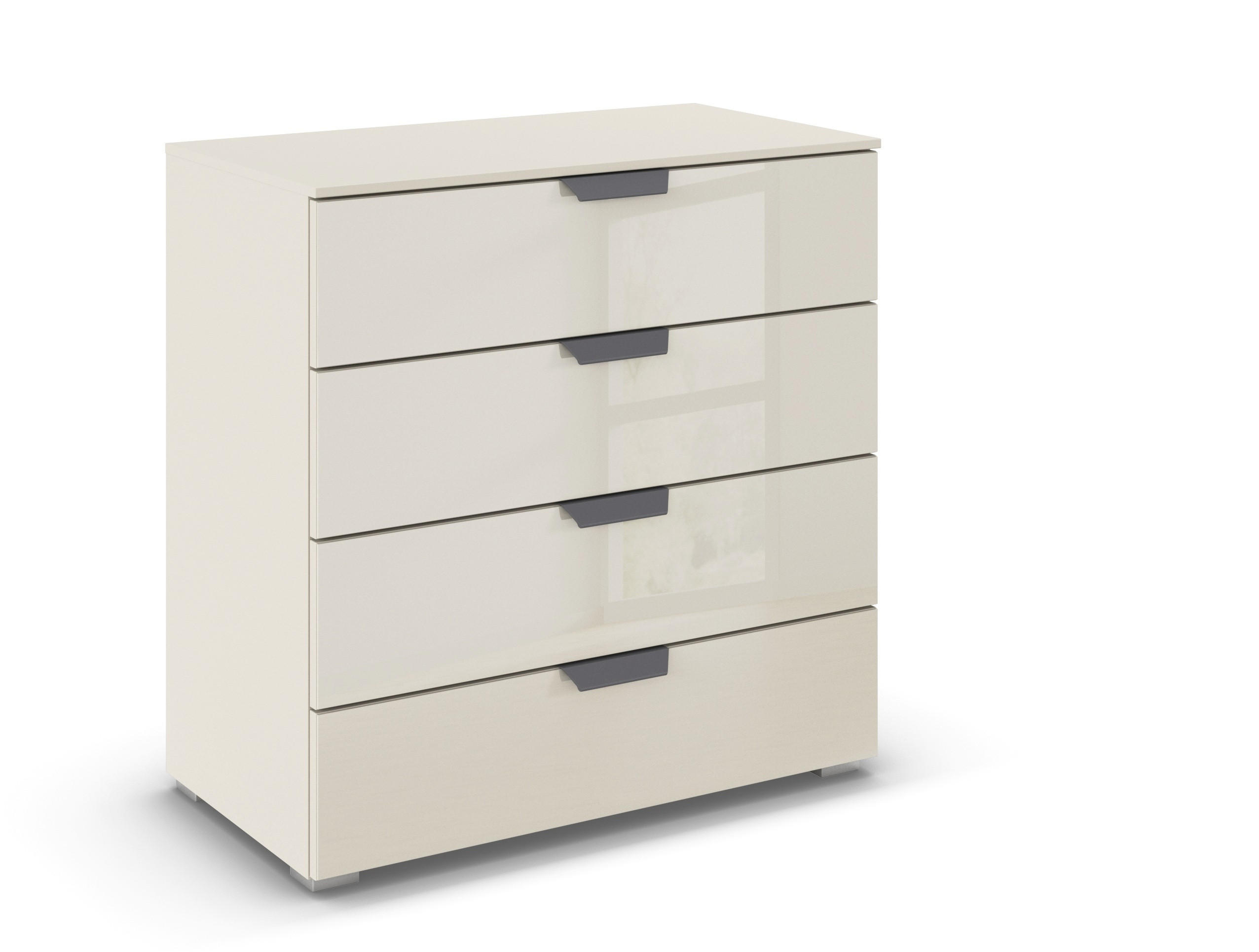 KOMMODE  in 80/81/42 cm  - Champagner/Dunkelgrau, Design, Glas/Holzwerkstoff (80/81/42cm) - Carryhome