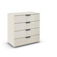 KOMMODE  in 80/81/42 cm  - Champagner/Dunkelgrau, Design, Glas/Holzwerkstoff (80/81/42cm) - Carryhome
