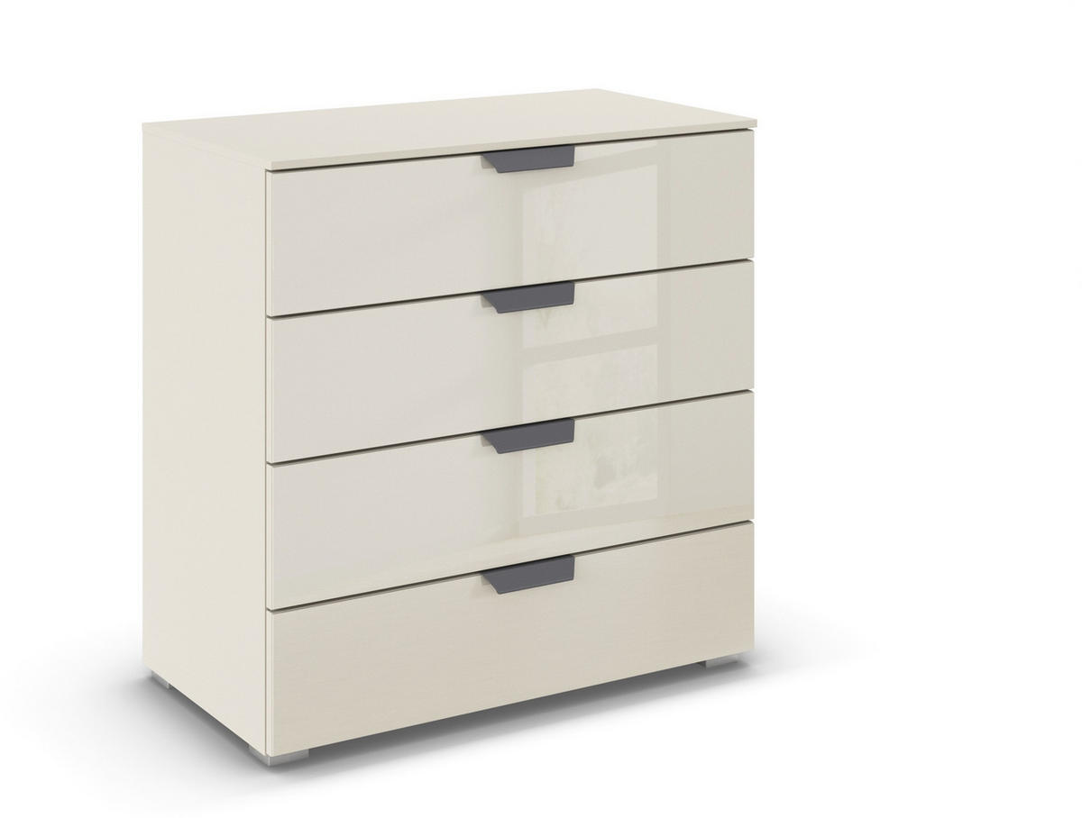 KOMMODE  in 80/81/42 cm  - Champagner/Dunkelgrau, Design, Glas/Holzwerkstoff (80/81/42cm) - Carryhome