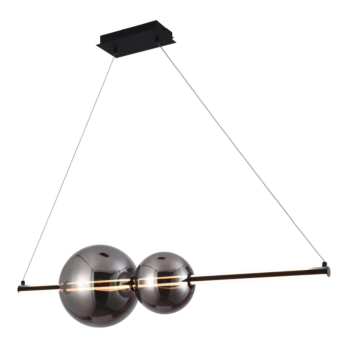 LED-PENDELLEUCHTE 105,3/25/150 cm  - Design, Glas/Metall (105,3/25/150cm) - Näve