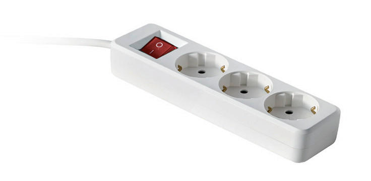 STECKDOSENLEISTE - Weiß, Basics, Kunststoff/Metall (18,5/4,6/4cm) - Boxxx