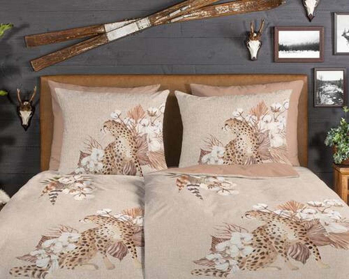 WENDEBETTWÄSCHE Chevy Biber 155/220 cm  - Taupe/Beige, Natur, Textil (155/220cm)