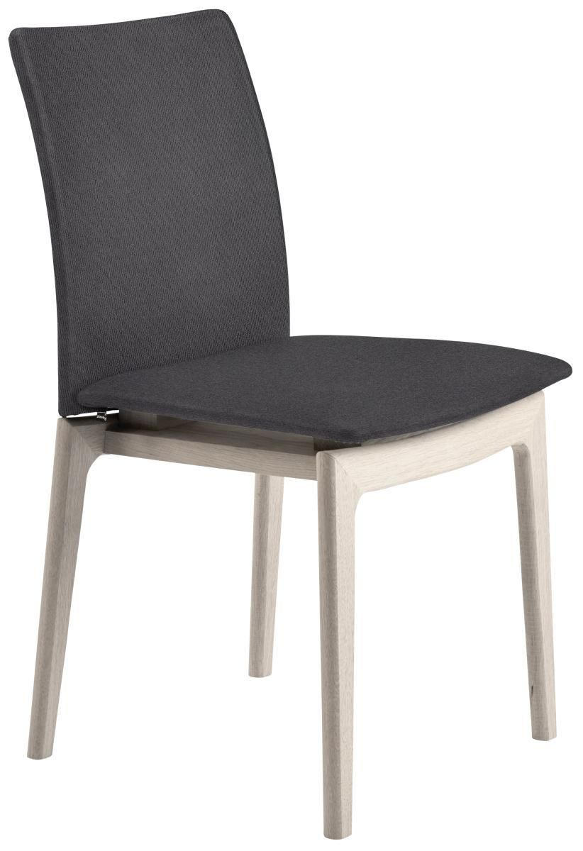 STOL flatväv  - vit/grå, Klassisk, trä/textil (45/88/54cm) - Skovby