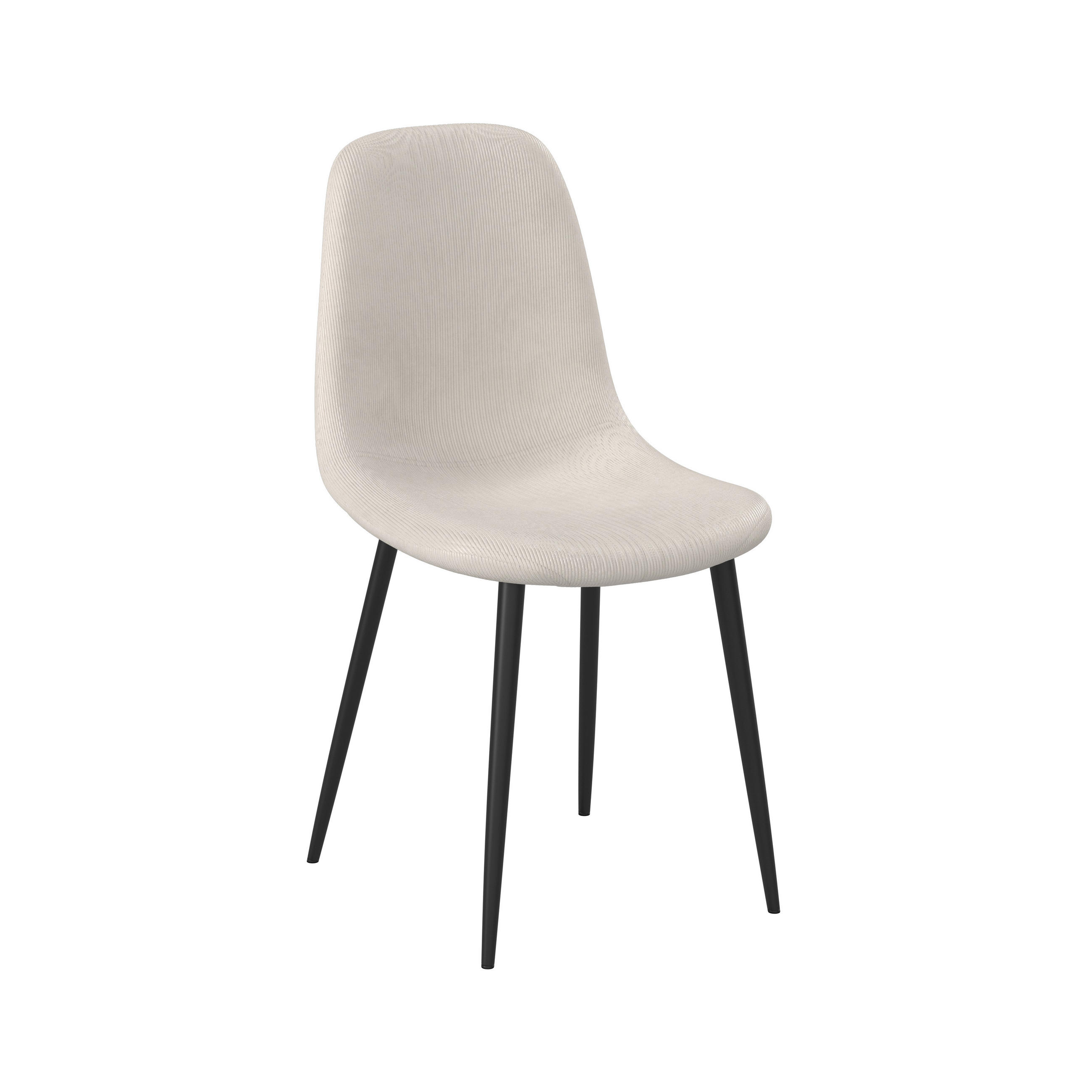 STUHL Cord Beige  - Beige/Schwarz, Design, Textil/Metall (44/86/53cm) - P & B