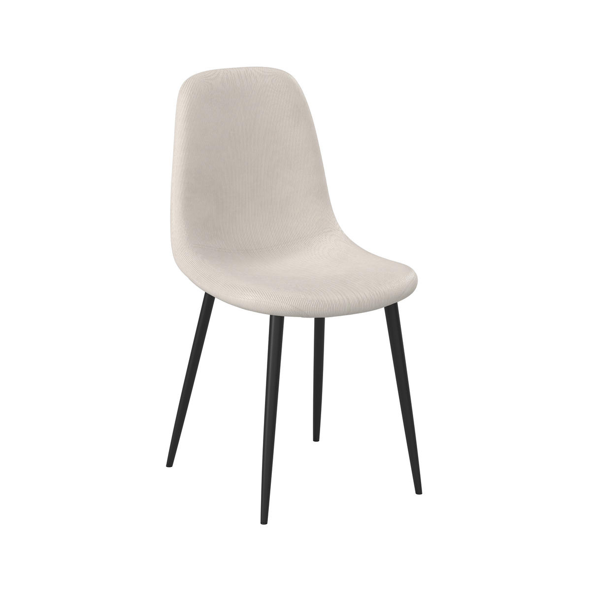 STUHL Cord Beige  - Beige/Schwarz, Design, Textil/Metall (44/86/53cm) - P & B