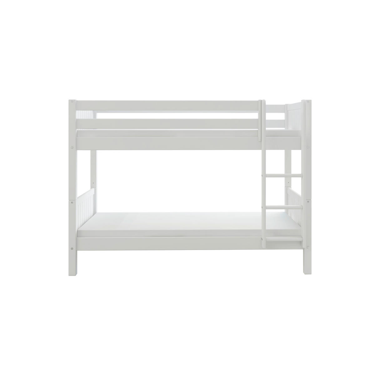 ETAGENBETT 90/200 cm,  in Absturzsicherung, Leiter, Lattenrost, Rollroste  - Weiß, MODERN, Holz (90/200cm) - Chameo