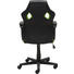 CHEFSESSEL Lederlook, Netzbespannung Grau, Grün, Schwarz - Schwarz/Grau, KONVENTIONELL, Kunststoff/Textil (62,5/103,5-113/63,5cm) - Xora