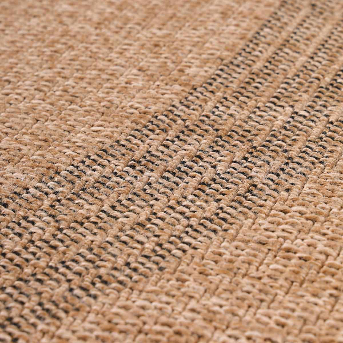 OUTDOORTEPPICH 160/160 cm Comilla Schwarz, Beige  - Beige/Schwarz, Basics, Textil (160/160cm) - Novel