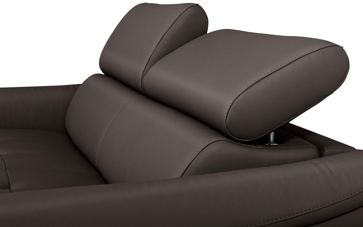 SCHLAFSOFA in Textil, Leder Dunkelbraun  - Dunkelbraun, Design, Leder/Textil (203/77-98/103cm) - MID.YOU