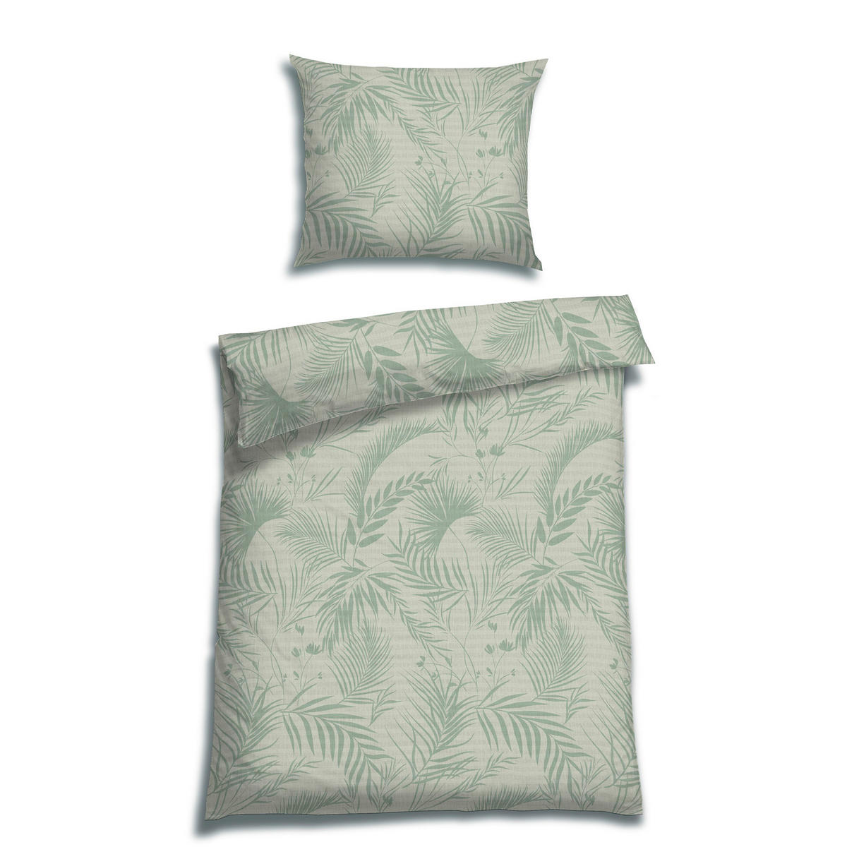BETTWÄSCHE Seersucker 140/220 cm  - Salbeigrün, Basics, Textil (140/220cm) - Florella
