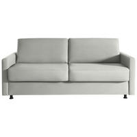SCHLAFSOFA  in Flachgewebe Hellgrau  - Hellgrau/Schwarz, KONVENTIONELL, Textil/Metall (207/88/101cm) - Bali