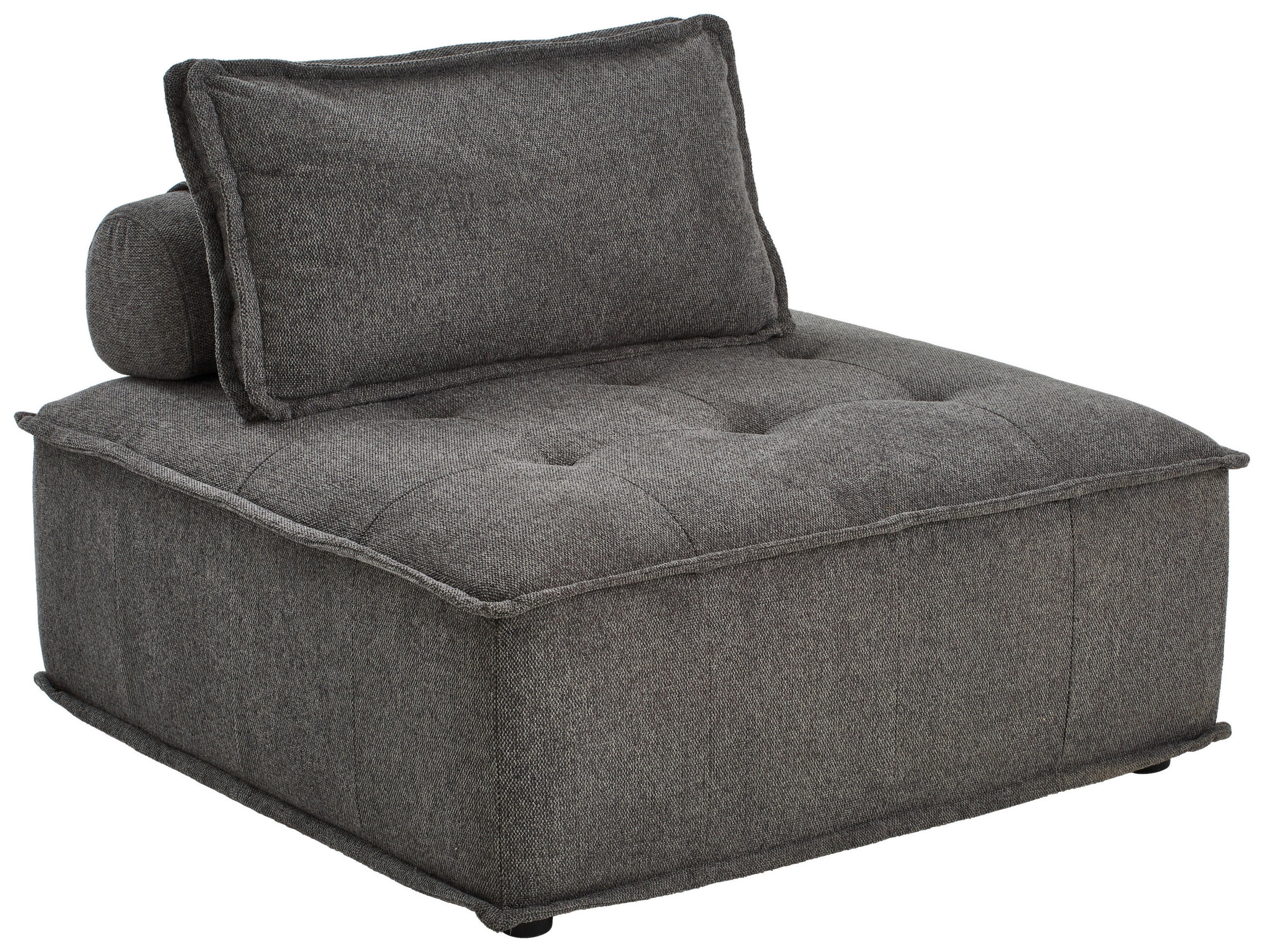 SESSEL in Struktur Dunkelgrau  - Dunkelgrau/Schwarz, LIFESTYLE, Kunststoff/Textil (90/50/90cm) - Livetastic