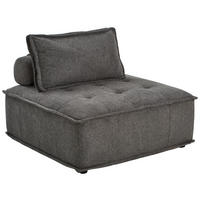 SESSEL in Struktur Dunkelgrau  - Dunkelgrau/Schwarz, LIFESTYLE, Kunststoff/Textil (90/50/90cm) - Livetastic