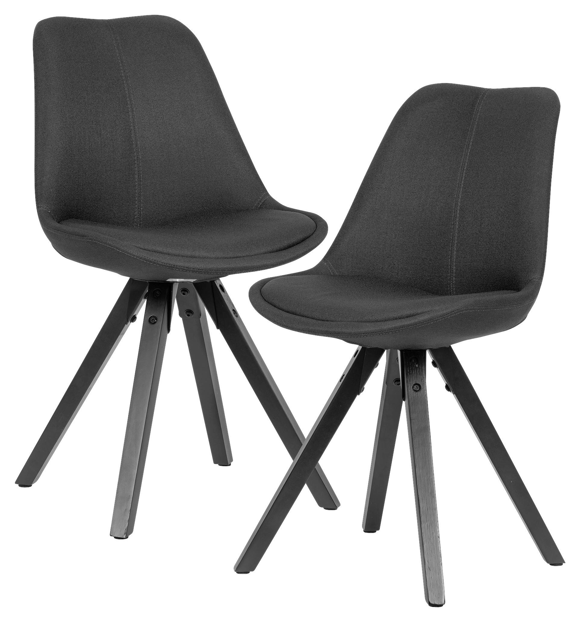 SET STOLOV, tekstil antracit  - črna/antracit, Moderno, tekstil/les (49/87cm) - MID.YOU