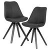 SET STOLICA  antracit  tekstil      - crna/antracit, Moderno, tekstil/drvo (49/87cm) - MID.YOU